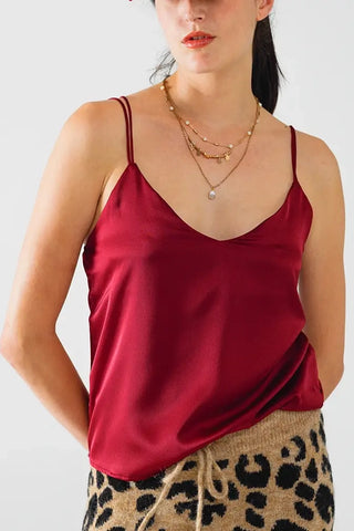 Q2 Stain Spaghetti Strap Top - Premium clothing at Lonnys NY - Just $36! Shop Womens clothing now 