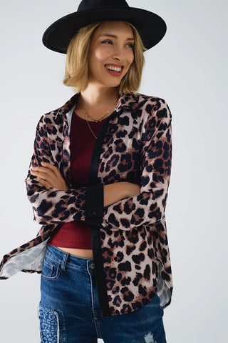 Q2 Leopard Print Button Down - Premium clothing at Lonnys NY - Just $60! Shop Womens clothing now 