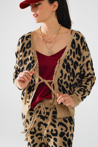 Q2 Leopard Print Cardigan - Premium clothing at Lonnys NY - Just $75! Shop Womens clothing now 