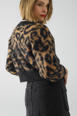 Q2 Leopard Print Cardigan - Premium clothing at Lonnys NY - Just $76! Shop Womens clothing now 