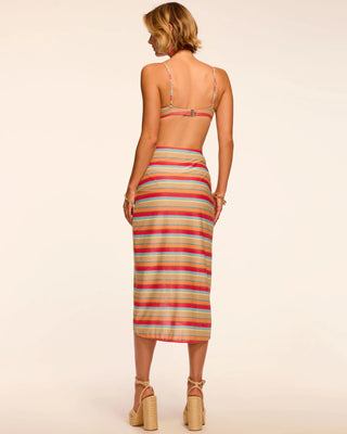 Ramy Brook Glitter Stripe Xana Skirt Coverup