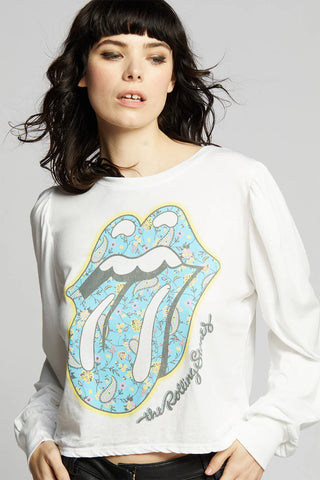 Recycled Karma Rolling Stones Puff Sleeve Shirt - Premium clothing at Lonnys NY - Just $53! Shop Womens clothing now 