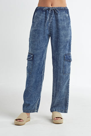 Red Haute Denim Cargo Pants - Premium clothing at Lonnys NY - Just $141! Shop Womens clothing now 