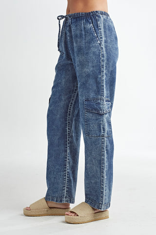 Red Haute Denim Cargo Pants - Premium clothing at Lonnys NY - Just $141! Shop Womens clothing now 