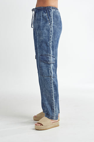 Red Haute Denim Cargo Pants - Premium clothing at Lonnys NY - Just $141! Shop Womens clothing now 