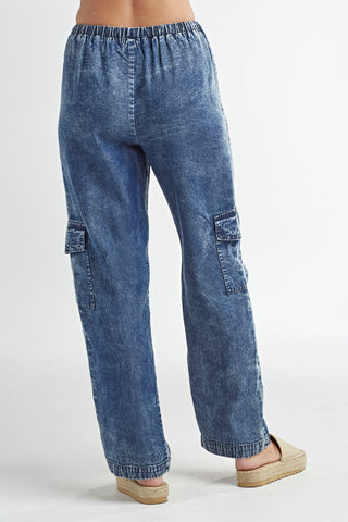 Red Haute Denim Cargo Pants - Premium clothing at Lonnys NY - Just $141! Shop Womens clothing now 