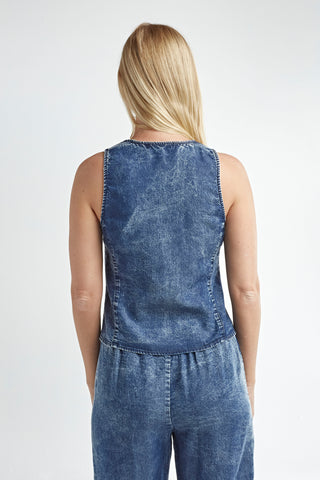 Red Haute Denim Vest - Premium clothing at Lonnys NY - Just $101! Shop Womens clothing now 