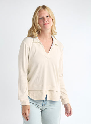 Red Haute Double Layer Shirt - Premium clothing at Lonnys NY - Just $119! Shop Womens clothing now 