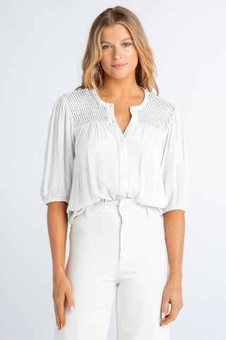 Red Haute Puff Sleeve Button Down Shirt - Premium Shirts & Tops at Lonnys NY - Just $106! Shop Womens clothing now 