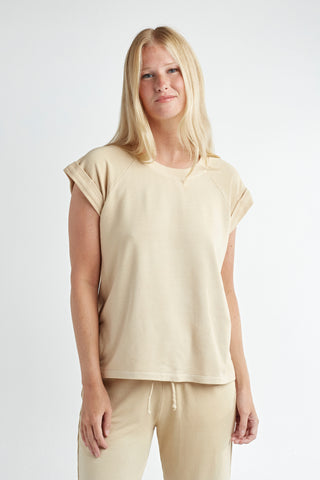 Red Haute Rolled Sleeve Tee - Premium clothing at Lonnys NY - Just $64! Shop Womens clothing now 