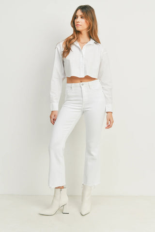 Just Black Denim Vintage Crop Flare Jeans - Premium clothing at Lonnys NY - Just $93! Shop Womens clothing now 