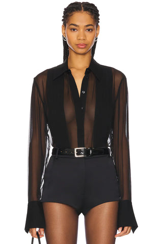 Sans Faff Meghan Panelled Silk Blouse