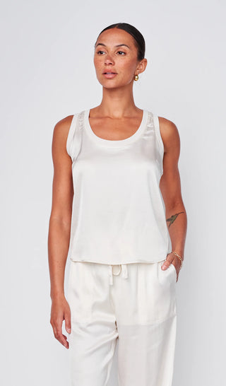 Stateside Cosmo Satin Sleeveless Tank Top