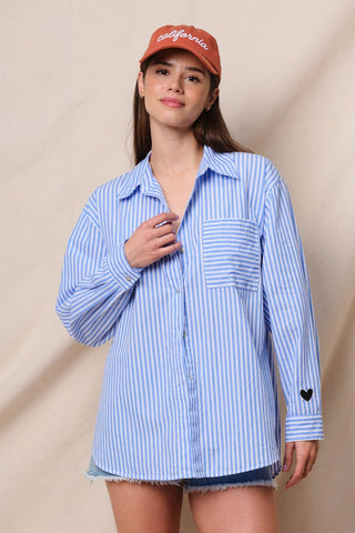 Sundry Sur La Mer Oversized Button Up Shirt