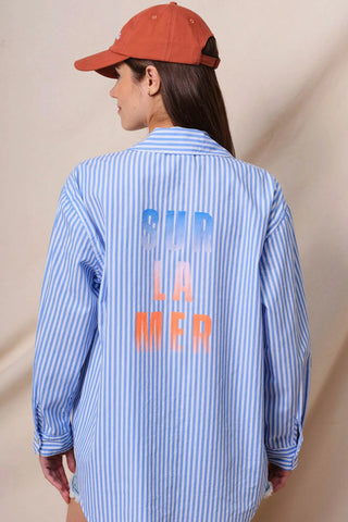 Sundry Sur La Mer Oversized Button Up Shirt