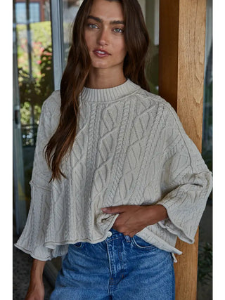 Talk To Angels Cable Knit Sweater