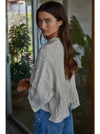 Talk To Angels Cable Knit Sweater