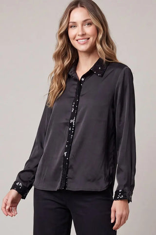 Talk To Angels Sequin Embellished Shirt
