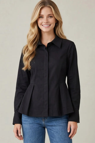 Talk to Angels Peplum Shirt
