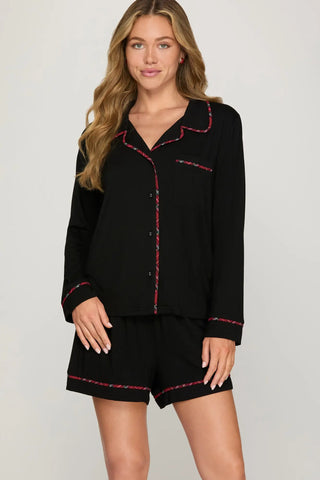 Talk To Angels Long Sleeve Pajama Set