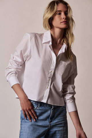 The Shirt Long Sleeve Boxy Cropped Shirt - Premium clothing at Lonnys NY - Just $150! Shop Womens clothing now 