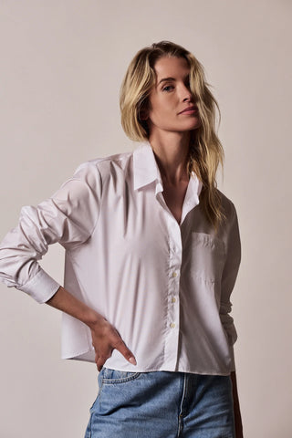 The Shirt Long Sleeve Boxy Cropped Shirt - Premium clothing at Lonnys NY - Just $150! Shop Womens clothing now 