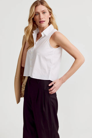 The Shirt Boxy Cropped Sleeveless Shirt - Premium clothing at Lonnys NY - Just $120! Shop Womens clothing now 