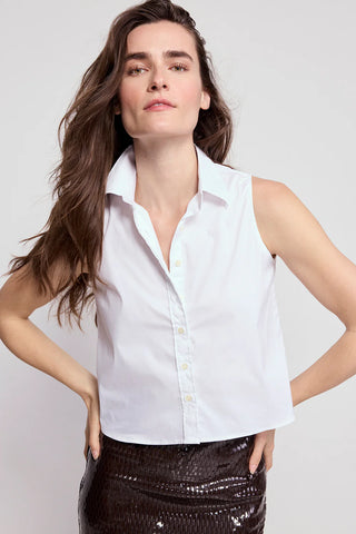 The Shirt Boxy Cropped Sleeveless Shirt