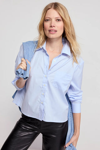 The Shirt Long Sleeve Boxy Cropped Shirt