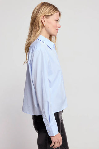 The Shirt Long Sleeve Boxy Cropped Shirt