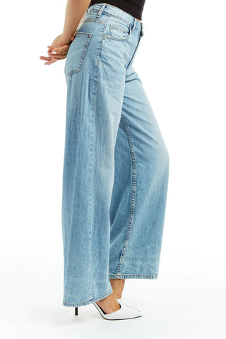 Tractr Wide Leg Outseam Jeans - Premium clothing at Lonnys NY - Just $88! Shop Womens clothing now 