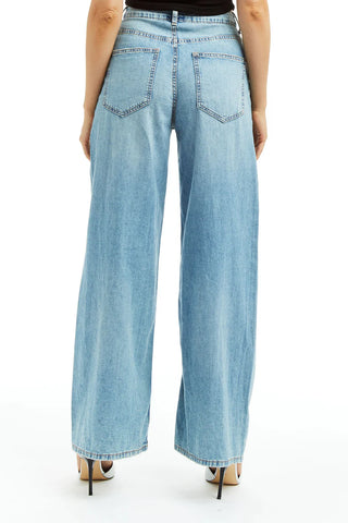 Tractr Wide Leg Outseam Jeans - Premium clothing at Lonnys NY - Just $88! Shop Womens clothing now 