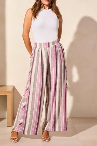 Tribal Wide Leg Striped Pants - Premium clothing at Lonnys NY - Just $99! Shop Womens clothing now 