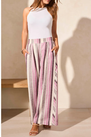 Tribal Wide Leg Striped Pants - Premium clothing at Lonnys NY - Just $99! Shop Womens clothing now 