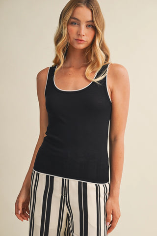 Twin Angles Sweater Tank Top