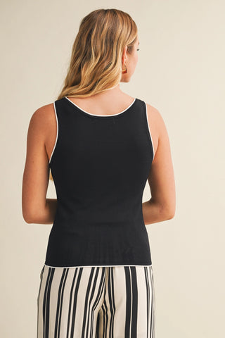 Twin Angles Sweater Tank Top