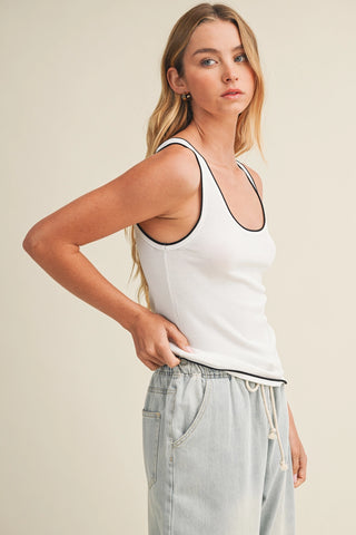 Twin Angles Sweater Tank Top