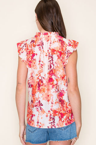 Twin Angels Keyhole Floral Shirt - Premium clothing at Lonnys NY - Just $71! Shop Womens clothing now 