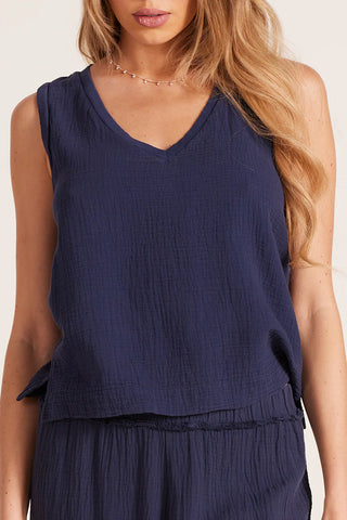 Bobi Rib Mix V-Neck Tank - Premium clothing at Lonnys NY - Just $60! Shop Womens clothing now 