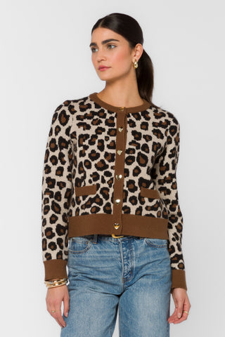 Velvet Heart Aylin Leopard Print Cardigan