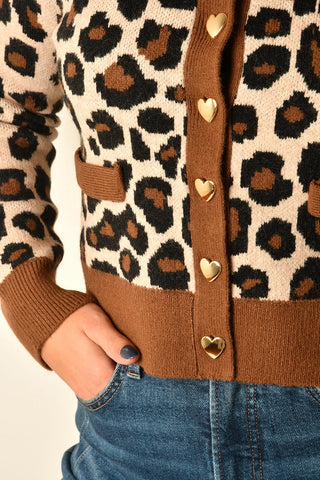 Velvet Heart Aylin Leopard Print Cardigan