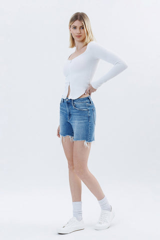 Vervet High Rise Boyfriend Denim Shorts - Premium clothing at Lonnys NY - Just $59! Shop Womens clothing now 