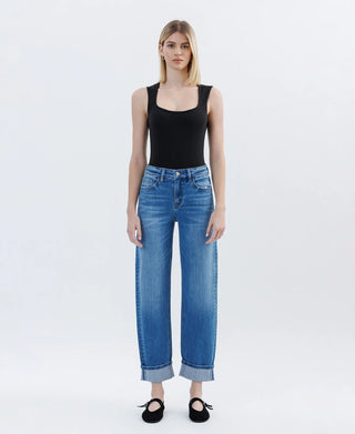 Vervet Kate Cuffed Barrel Jeans