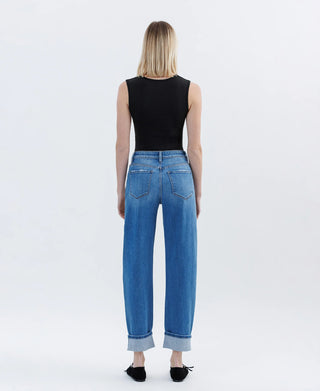 Vervet Kate Cuffed Barrel Jeans