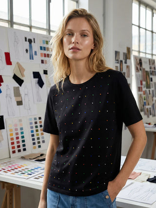 Vilagallo Rhinestone Tee Shirt