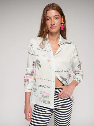 Vilagallo Palm Tree and Quote Shirt