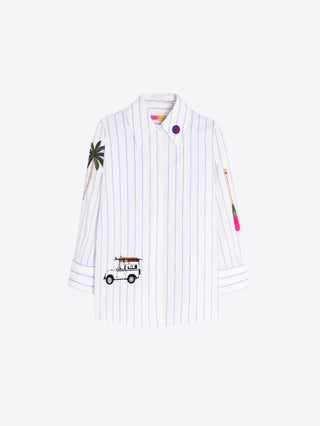 Vilagallo Travel The World Button Down Shirt