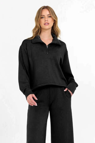 Vintage Havana Cloud Fleece Quarter Zip - Premium clothing at Lonnys NY - Just $73! Shop Womens clothing now 