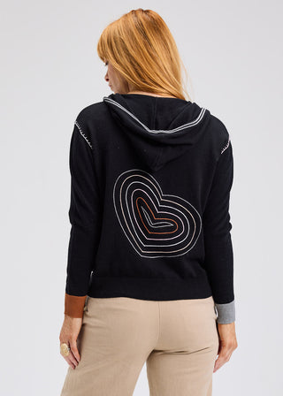 Zaket & Plover Heart Embroidered Zip Up