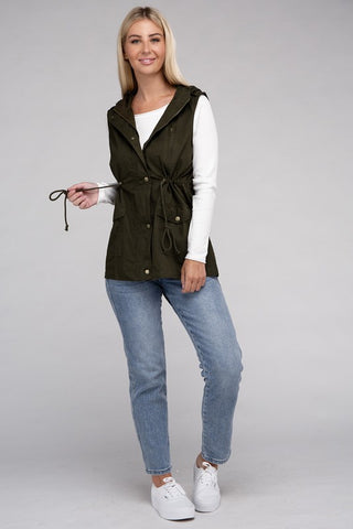 Military Hoodie Vest *Online Only* - Premium clothing at Lonnys NY - Just $37! Shop Womens clothing now 